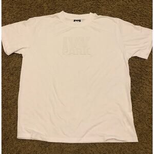 Ivy park white embossed logo t shirt men's size medium